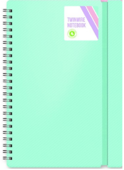 A5 Twinwire Note Book Pastel - Turquoise