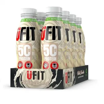 UFit 50g High Protein Shake Drink White Chocolate 8 x 500ml