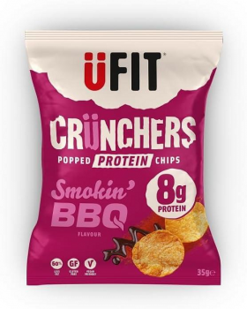 UFit Crunchers Popped Protein Crisps - Smokin BBQ - 35g