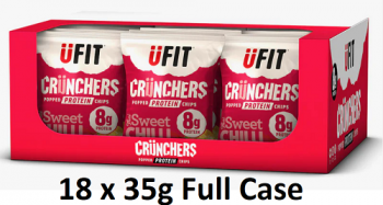 UFit Crunchers Popped Protein Crisps - Thai Sweet Chilli - 18 x 35g