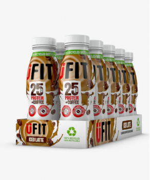 UFit 25g High Protein Shake Drink - Iced Latte - 10 x 330ml