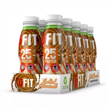 UFit 25g High Protein Shake Drink Salted Caramel (10 x 330ml)