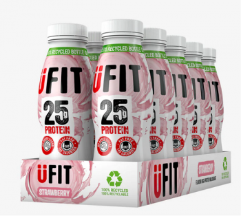UFit 25g High Protein Shake Drink - Strawberry - 10 x 330ml