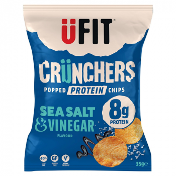 UFit Crunchers Popped Protein Crisps - Sea Salt & Vinegar - 35g