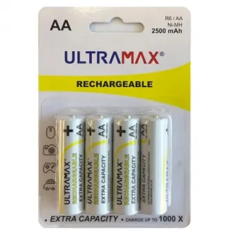 Ultramax Rechareable AA Bateries  