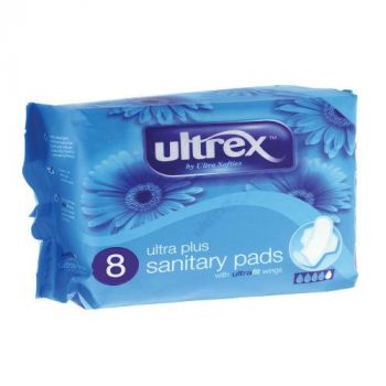 Ultrex - Ultra Plus Sanitary Pads - 8 Pads
