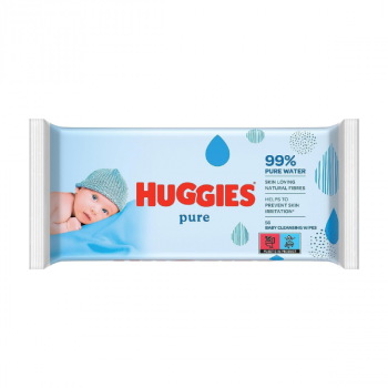 Huggies Pure Baby Wipes - 56 wipes
