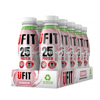 UFit 25g High Protein Shake Drink - Strawberry - 10 x 330ml