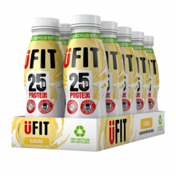 UFit 25g High Protein Shake Drink - Banana - 10 x 330ml