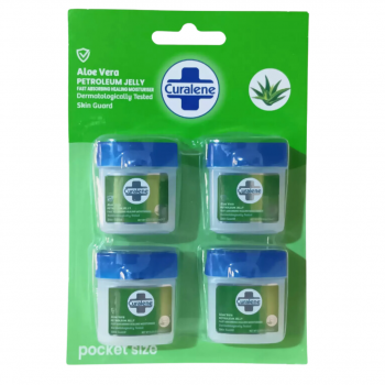 Curalene Aloe Vera Petroleum Jelly 4 x 10ml Pocket Size Pots