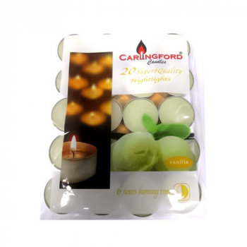 Carlingford Candles Superb Quality Nightlights Vanilla 20 Pack