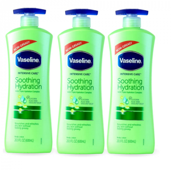 Vaseline Soothing Hydration With Aloe Vera 600ml  (x3 Bottles)