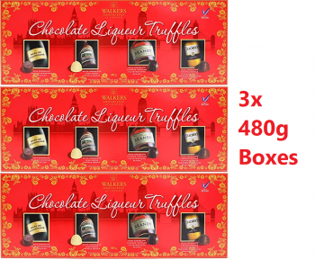 Walkers Chocolate Liqueur Truffles Gift Box (3x 480g Boxes)