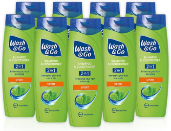  Wash & Go 2 in1 Sport Shampoo and Conditioner (9 x 200ml)