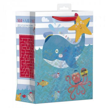 Gift Maker Large Whale Gift Bag - Sea Themed