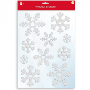 Giftmaker White Flocked Snowflake Stickers