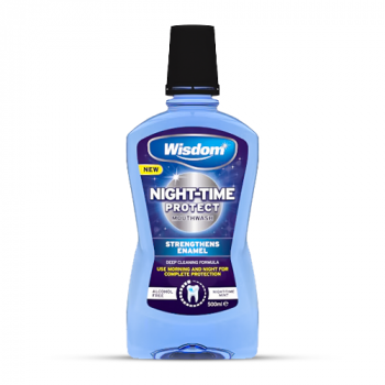 Wisdom Night Time Protect Mouthwash, Mint, 500ml