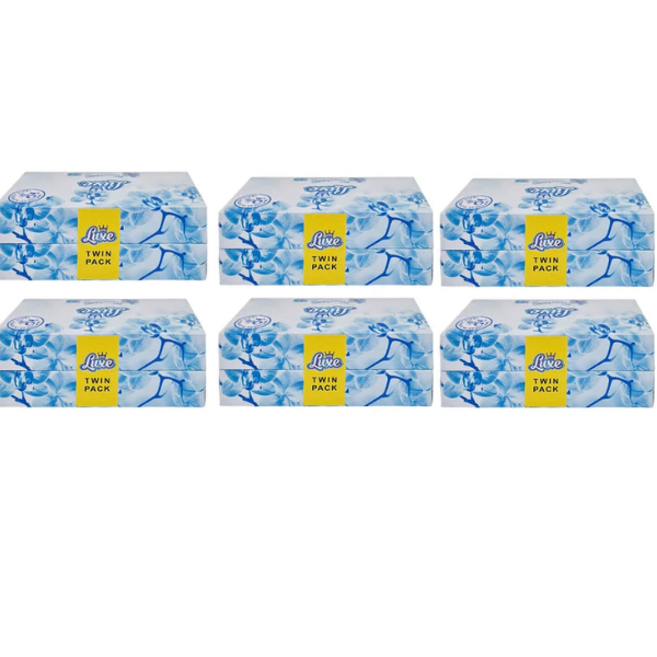 Little Duck Luxe 90 Facial Tissues Twin pack  x6 Boxes Bulk Buy