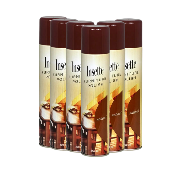 Insette Furniture Polish Natural 300ml  x 6