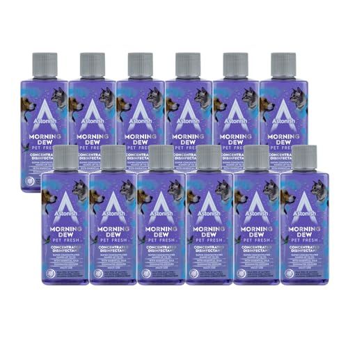 Astonish 3 in 1 Multi-Purpose Super Concentrated Disinfectant with Long Lasting Fragrance, 12 x 300ml, Morning Dew