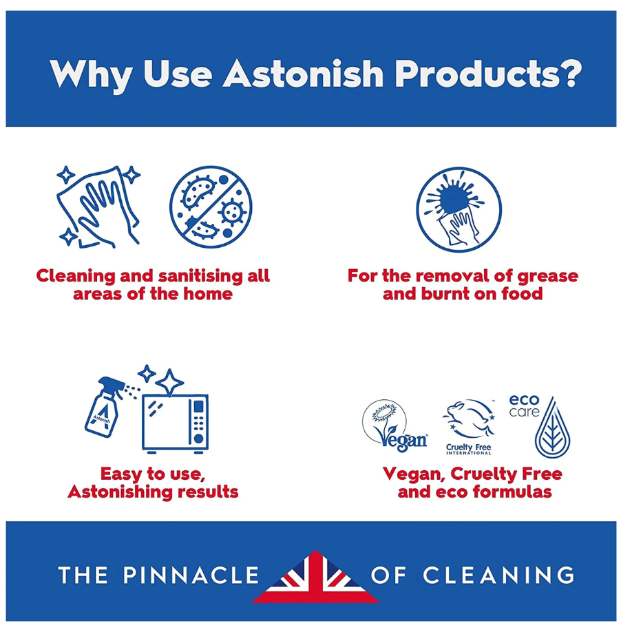 Astonish Multi Purpose Cleaner With Bleach Hygienic Stain Removal 12 x 750ml Bottles