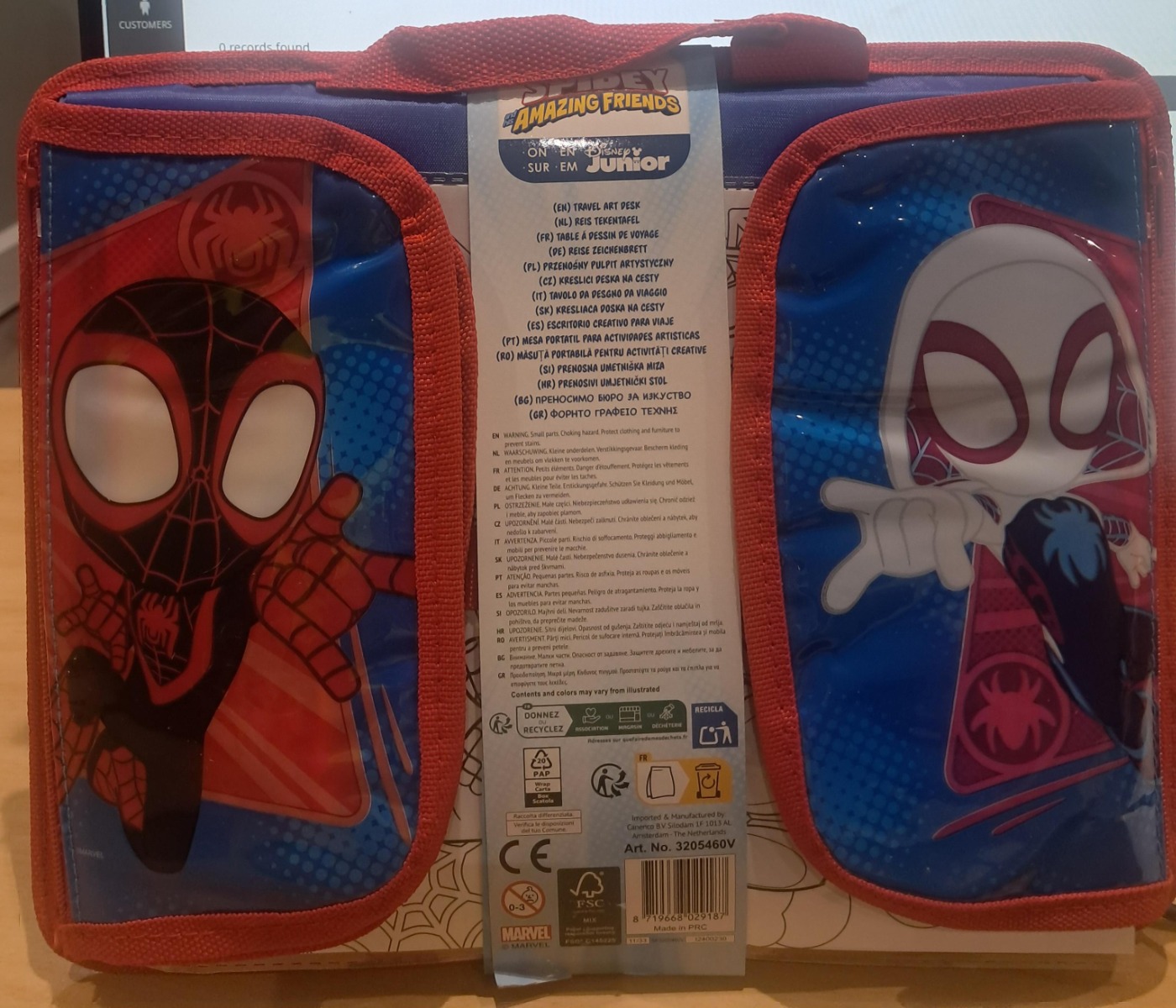 Disney Marvel Spidey Travel Painting Table Pens And stickers Set for Boys 