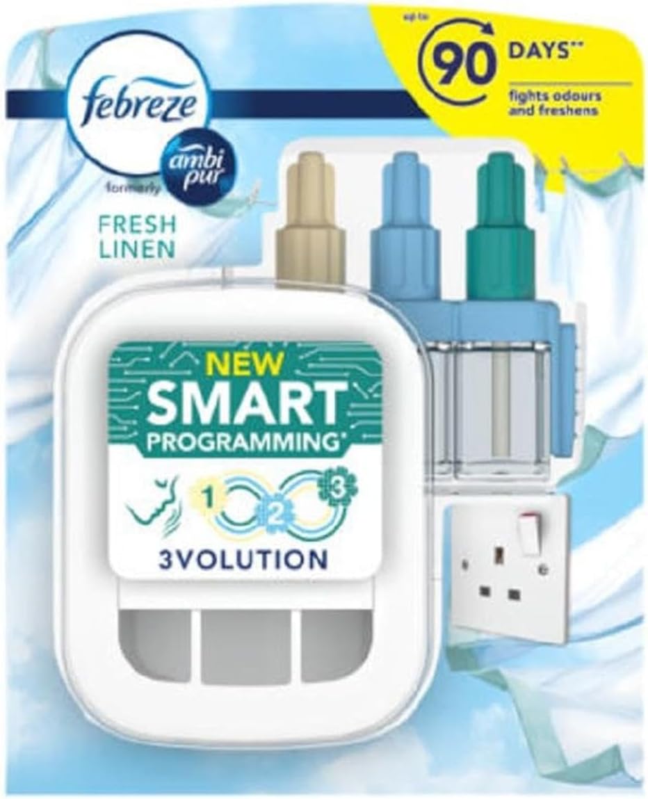 Febreze 3Volution Air Freshener Plug In Starter Kit Fresh Linen 20ML
