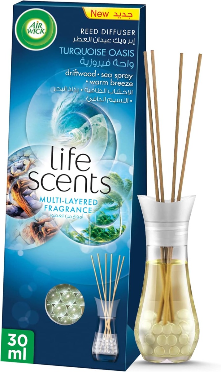 Air Wick Life Scents Reed Diffuser, Turquoise Oasis (5 x 30mls)