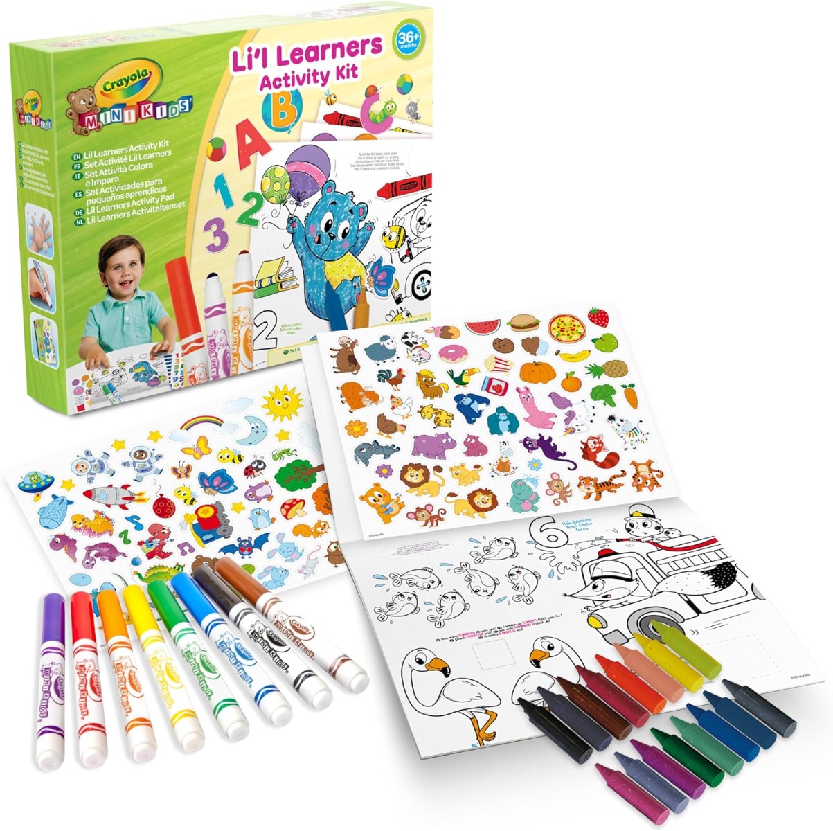Crayola Lil Learners Activity Set Colouring & Stickers 3+ Arts Crafts Kids Gift