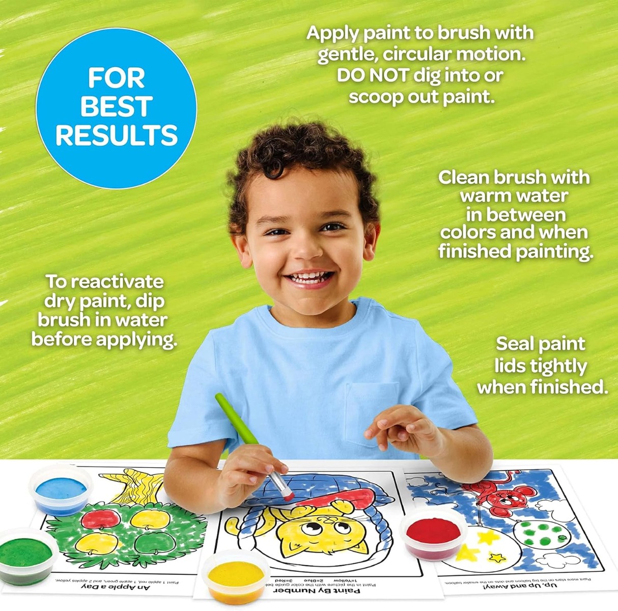 Crayola Spill Proof Paint Set, Washable Paint for Kids, Ages 3+