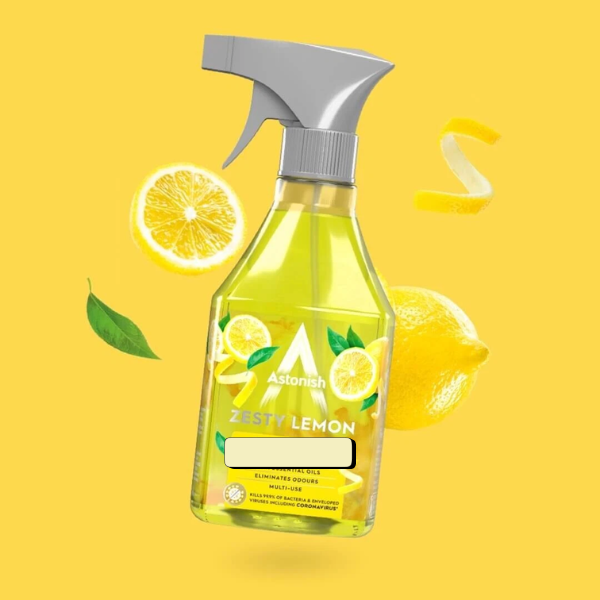 Astonish Disinfectant Spray Ready to Use Zesty Lemon Trigger Spray 550ml