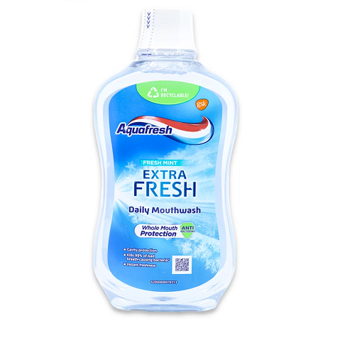 Aquafresh Fresh Mint Extra Fresh Daily Mouthwash 500ml