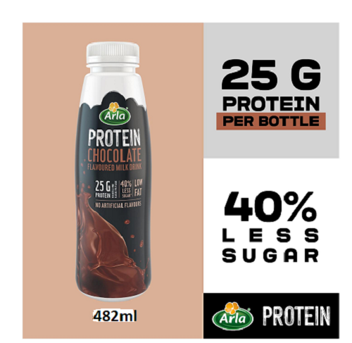 Arla Protein Chocolate Flavoured Milk Bottled Drink (8x 482ml)