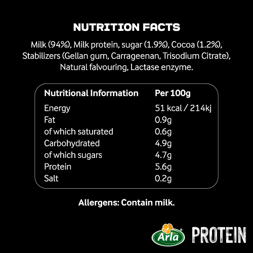 Arla Protein Chocolate Flavoured Milk Bottled Drink (8x 482ml)
