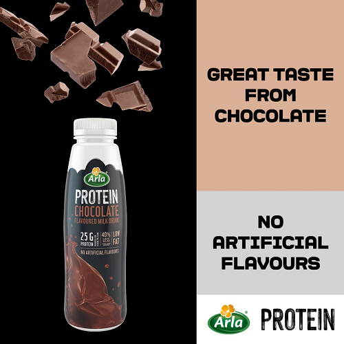 Arla Protein Chocolate Flavoured Milk Bottled Drink (8x 482ml)