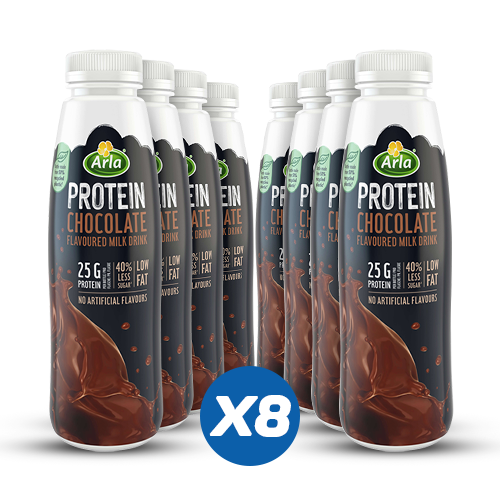 Arla Protein Chocolate Flavoured Milk Bottled Drink (8x 482ml)
