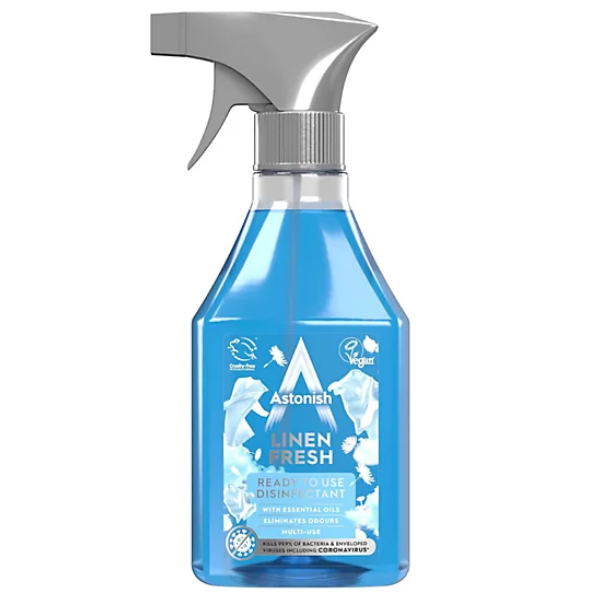Astonish Disinfectant Spray Ready to Use Linen Fresh Trigger Spray 550ml