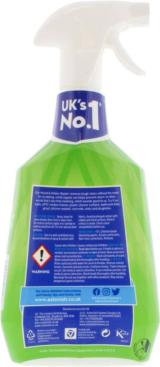 Astonish Specialist Mould & Mildew Blaster Apple Burst (12 x 750ml)