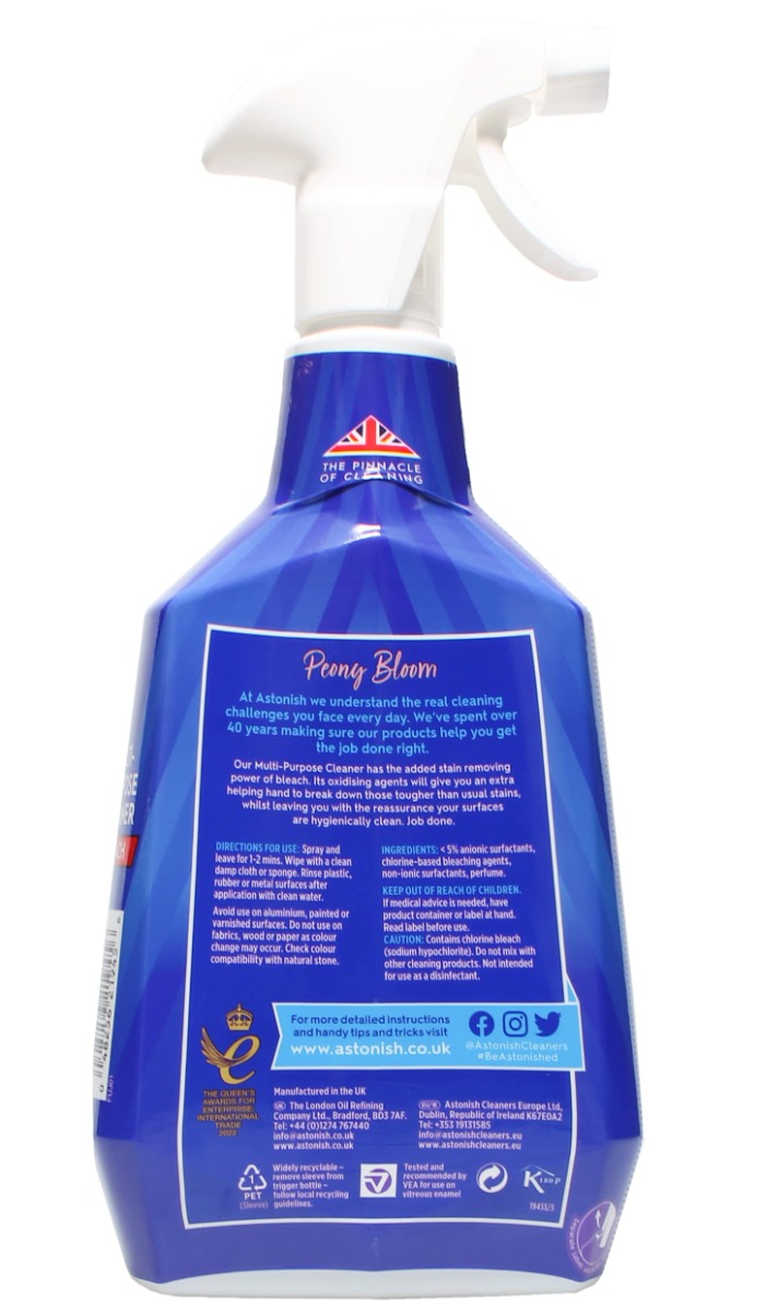 Astonish Multi-Purpose Cleaner Bleach 750ml