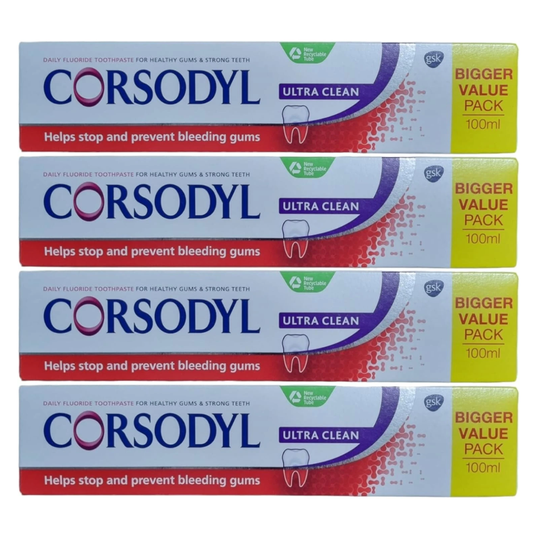 Corsodyl Ultra Clean Toothpaste 4 x 100ml