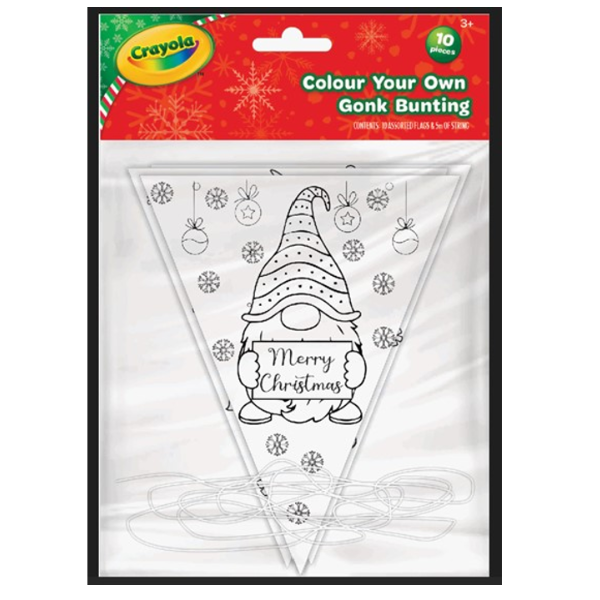 Crayola Colour Your Own Gonk Bunting 10 Pieces 