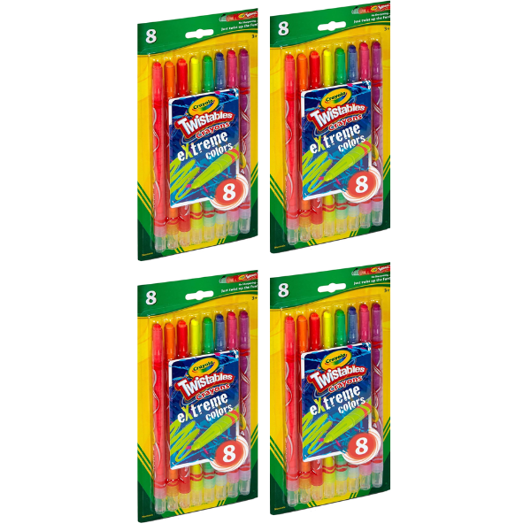 Crayola Twistable Extreme Colors Crayons 8pcs 4 Packs