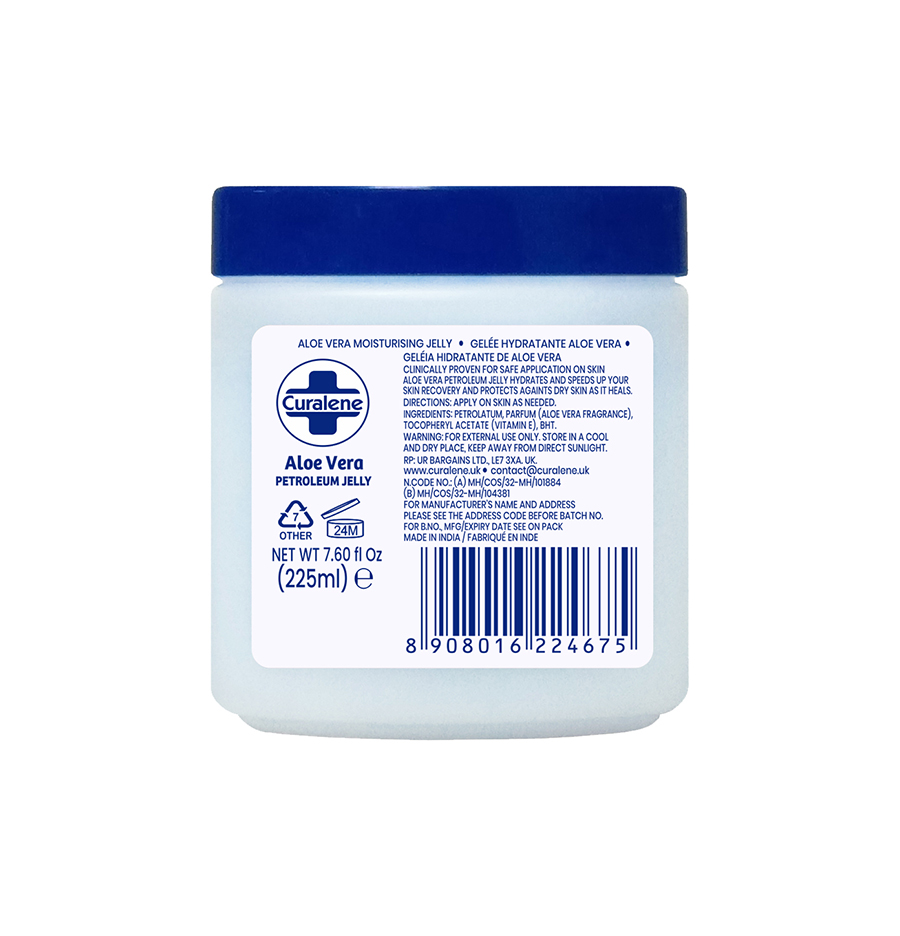Curalene Aloe Vera Petroleum Jelly 4 x 10ml Pocket Size Pots