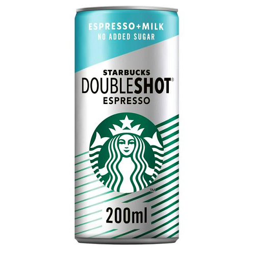 Starbucks Coffee Doubleshot Espresso + Milk No Added Sugar Iced Coffee (12x 200ml)