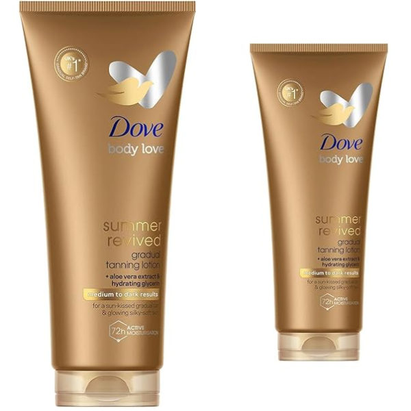 Dove Glow & Go Gradual Self-Tan Gift Set For Medium To Dark Skin