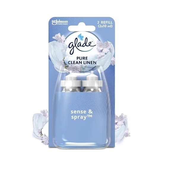 Glade Sense & Spray Refill Pure Clean Linen 2 x 18ml (Twin Pack)