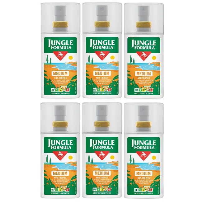 Jungle Formula Insect Repellent Medium Protection Factor 3 - 6 x 90ml