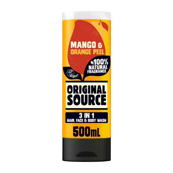 Original Source Mango & Orange Peel 3 in 1 Hair Face and Body Wash 
