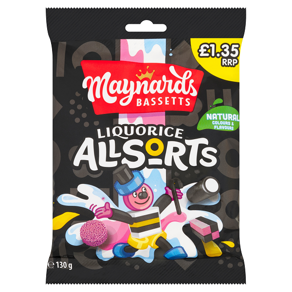 Maynards Bassetts Liquorice Allsorts Sweets 130g
