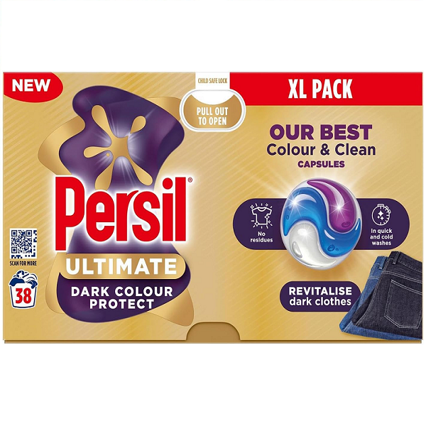 Persil Ultimate Dark Colour Protect Washing Capsules XL Pack 38 Washes